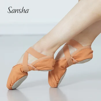 Sansha Erwachsenen Ballett Schuhe robustem Canvas-Niedriger Schnitt-Dance Hausschuhe Mit Starken Gummiband Um Mädchen Frauen Ballett Hausschuhe FR21C