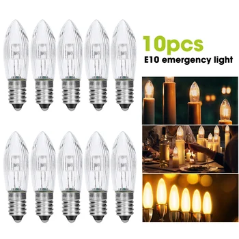 10pcs E10 LED Kerze Licht Ersatz Lampen für Licht Ketten 10V-55V AC für Bad Küche Hause Lampen Lampe Decor Lichter