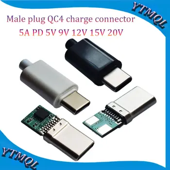 5A PD/QC Type-C-Stecker QC4 charge connector Köder Board-Schnelle Aufladung 5V 9V 12V 15V 20V-Modul PD 2 3.0 DC-trigger-USB-Kabel