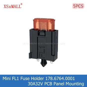 5PCS Mini FL1-KFZ-Sicherungshalter 178.6764.0001 30A32V PCB Panel Montage Hohe Temperatur Widerstand Mini Blade Fuse Holder