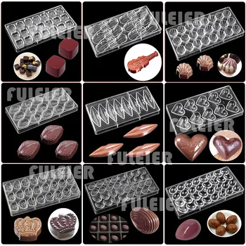 20 style Polycarbonat Schokolade Form 3D Herz ,Eier,cub ect. Schokoladen-Schokoriegel Formen Backen Gebäck Süßwaren Werkzeuge