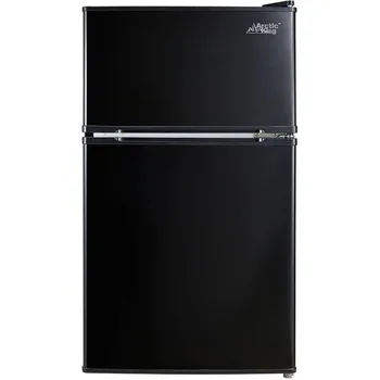 Arctic King, 3.2 Cu ft Zwei Tür Mini Kühlschrank mit Gefrierfach, Schwarz, E-Star, ARM32D5ABB
