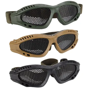 Hohe Qualität Jagd Taktische Paintball Goggles Brillen Steel Wire Mesh Airsoft Net Gläser Schock Widerstand Auge Spiel Beschützer
