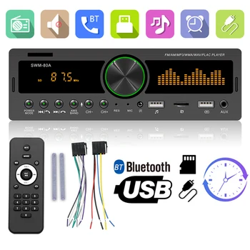 1Din Auto Radio Multimedia Freisprecheinrichtung MP3 Player FM BIN Audio 12V USB/SD/AUX-Eingang In Dash Locator Auto Stereo Kopf Einheit
