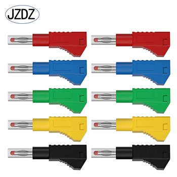 JZDZ 10pcs 4mm Banana Stecker Sicherheit Versenkbare Stapelbar Lot In Zeile DIY Montage Test führt, Anschlüsse J. 10043