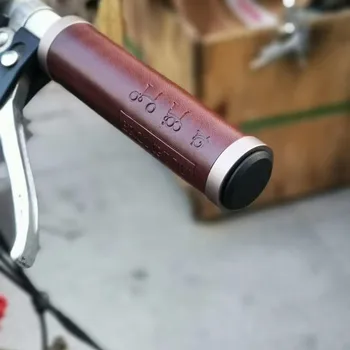 Fahrrad Rindsleder Griffe lock handgemachte 95 / 120mm Griff Abdeckung für brompton Fahrrad BMX universal Leder 3 Farben