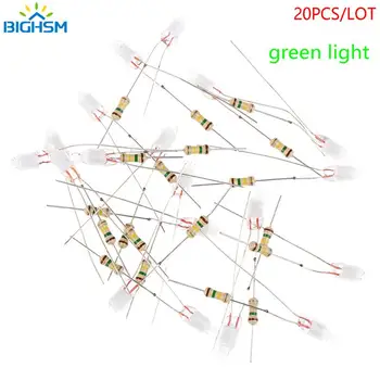 20pcs Grüne LED Neon Licht Zeichen 4X150mm NeonLight Mit Widerstand Neon-Licht-Lampen für 220V Verde NEON GLOW Lampe Birne