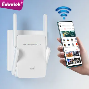 Lintratek 5G 1200Mbps Wifi Signal Repeater 2,4 Ghz Wifi Range Extender 300Mbps Wireless Wi-fi Repeater Netzwerk Wifi Extender